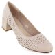 Women's openwork pumps on a block, beige Sergio Leone PB293