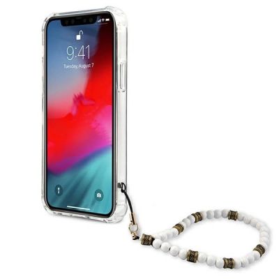 5. Guess GUHCP12MKPSWH iPhone 12/12 Pro 6.1" Transparent Hardcase White Pearl