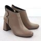 13. Elegant beige leather ankle boots with a block heel Jezzi OLI21-2