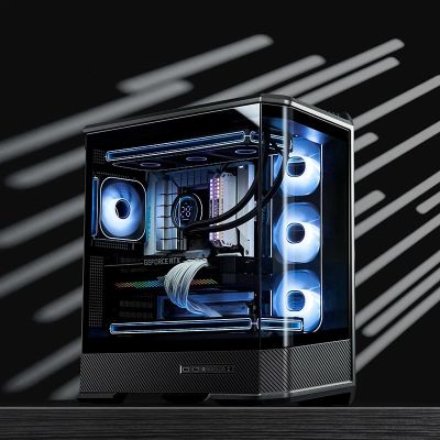 16. Jonsbo D400 PC Case, Midi Tower, ATX, Tempered Glass