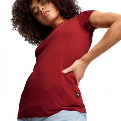5. Puma ESS+Script women's T-shirt red 679315 13