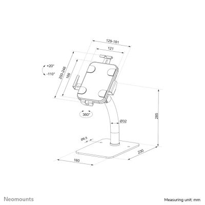 18. NEOMOUNTS DS15-625BL1 Tabletop Tablet Holder