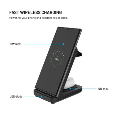 4. FIXED FIXPOS-U-BK charger for mobile devices Smartwatch, Smartphone, Headphones Black USB Wireless charging Fast charging Internal