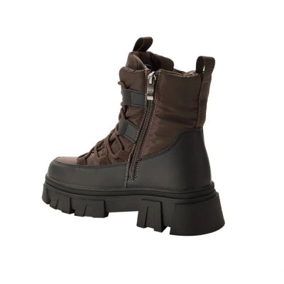 2. Lee Cooper Women’s Brown Winter Boots, Fleece-Lined Ankle Boots with Zip