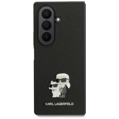 2. Karl Lagerfeld Saffiano Karl&Choupette Pin Case for Samsung Galaxy Z Fold7 - Black