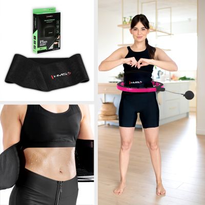 9. HHM16 HULA HOP BLACK/PINK WITH MAGNETS AND WEIGHT + HMS COUNTER