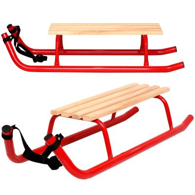 METAL SLEDGE FOR SLEEPING 2 PEOPLE, REINFORCED, RED