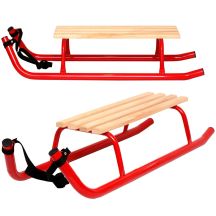 METAL SLEDGE FOR SLEEPING 2 PEOPLE, REINFORCED, RED