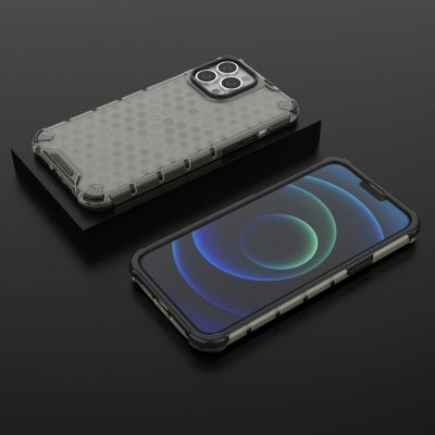 13. Honeycomb Case armor cover with TPU Bumper for iPhone 13 Pro Max black