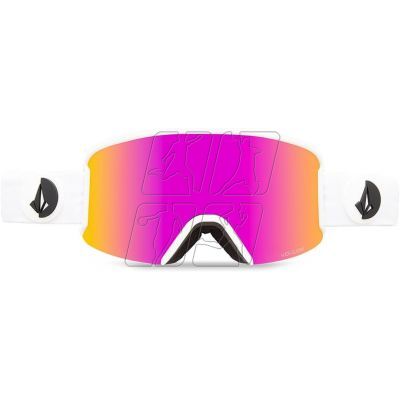 3. Volcom GARDEN MATTE WHITE/PINK CHROME snowboard goggles (VG0122301)