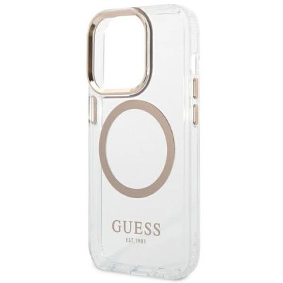 6. Guess GUHMP14XHTRMD iPhone 14 Pro Max 6.7 "gold / gold hard case Metal Outline Magsafe