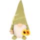 2. Gnome gnome 20cm green with sunflower spring decoration