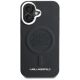 3. Karl Lagerfeld Initial & Metal Logo MagSafe Case for iPhone 16 - Black