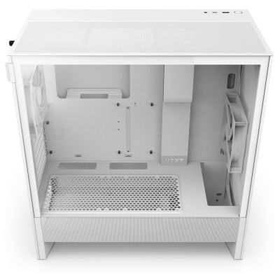 12. NZXT H5 FLOW MIDI TOWER CASE WITH WINDOW WHITE