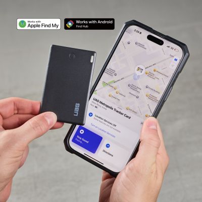 2. UAG Metropolis Wallet - wallet with a stand and a location card (Apple Find My and Google Find Hub), compatible with MagSafe (kevlar black)