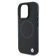 6. BMW Signature Leather Half Textured & Circle MagSafe case for iPhone 16 Pro - black