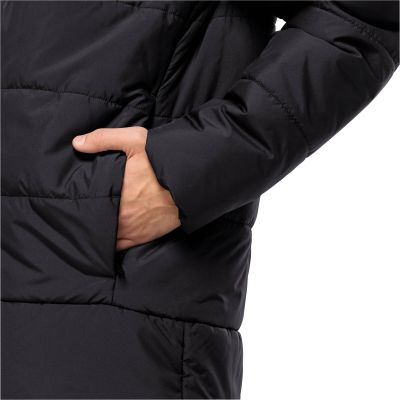 5. Men's transition jacket Jack Wolfskin DEUTZER LONG JKT M black breathable material black (1207451_6000)