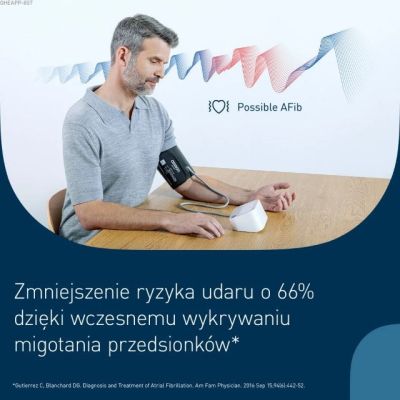 3. Omron M3 COMFORT AFIB blood pressure monitor + power supply