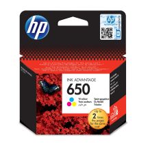 HP ink color HP 650, HP650=CZ102AE, 200 pages