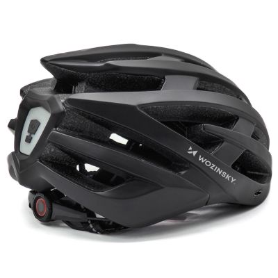 4. Wozinsky MTB Bike Helmet with Removable Visor and Rear USB Light L - Black