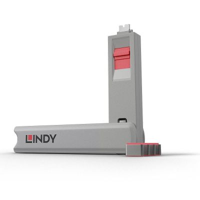 Lindy 40425 Port Blocker Port Blocker + USB Type-C Dongle Pink 5 pcs.