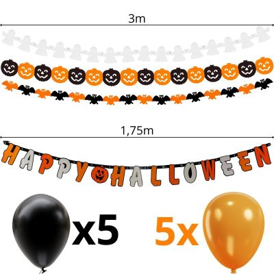 4. HAPPY HALLOWEEN DECORATION SET 14 PIECES
