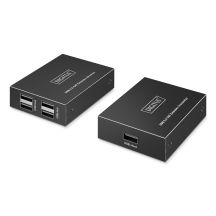 Extension cable (extender) via twisted pair cat.6 USB 2.0 up to 150m, 4x USB-A up to 480 Mbps, 1x RJ45 (Gigabit Ethernet) - set (receiver/transmitter)