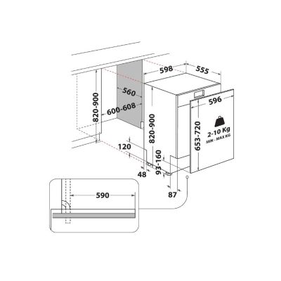 2. Fully Integrated Dishwasher WHIRLPOOL WH7ITD14C6N6
