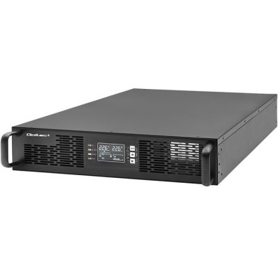 11. Qoltec UPS Emergency Power Supply for RACK 3kVA 3000W Power Factor 1.0 LCD EPO USB On-line