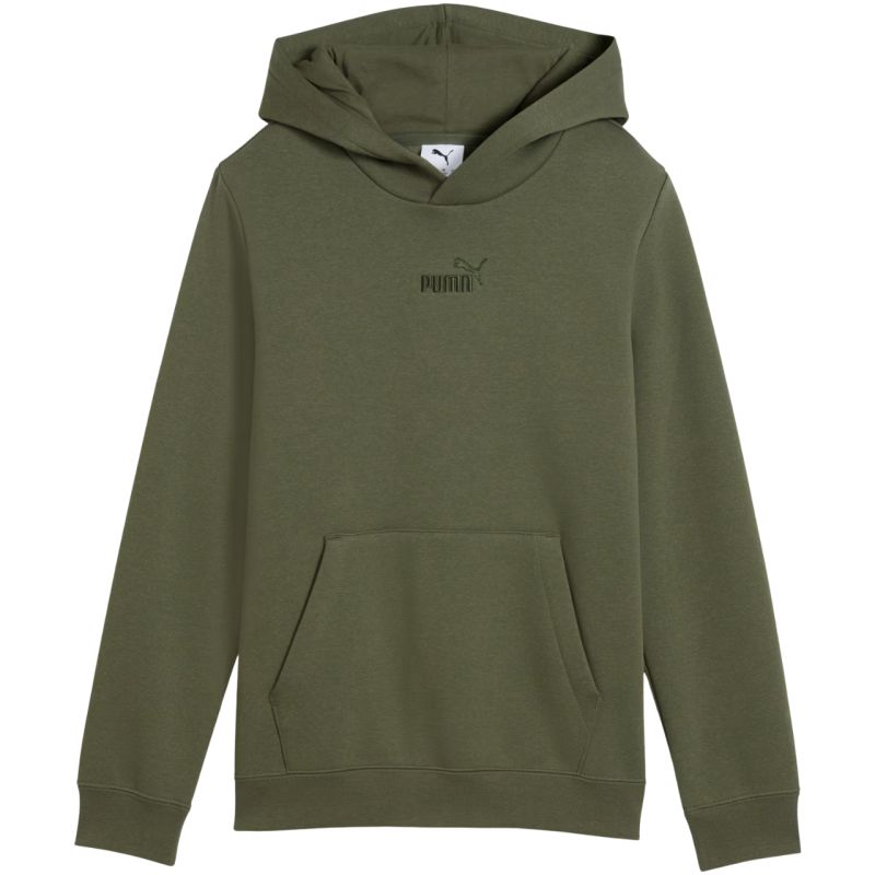2. Puma ESS Small No. 1 Logo Centered Hoodie for Kids Khaki 692976 86