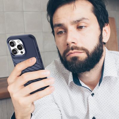 6. Thunder Case for iPhone 16 Pro Max Silicone Case - Blue