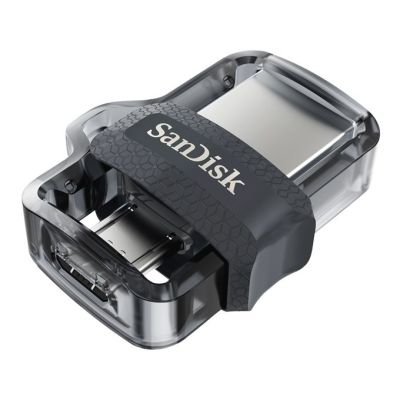12. SanDisk Ultra Dual Drive M3.0 SDDD3-032G-G46 pendrive (32GB; microUSB, USB 3.0; gray)