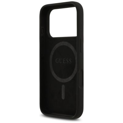 7. Guess Silicone Triangle Logo MagSafe Case for iPhone 17 Pro - Black