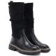 9. Women's warm, ruffled boots, black M.Daszyński SA259-