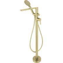 Freestanding bathtub faucet with shower set