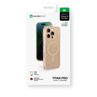 5. AmazingThing Titan Pro Mag Case with Magnetic Ring for iPhone 16 Pro Max - Rose Gold
