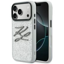Karl Lagerfeld IML Glitter KL Diamond Logo case for iPhone 17 Pro - silver