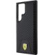 6. Ferrari Carbon Stitched Bottom case for Samsung Galaxy S24 Ultra - black