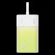 Baseus Popsicle 5200mAh 20W Powerbank with Built-in Lightning Cable (+ White Baseus Simple USB-C - USB-C 60W/20V/3A/30cm Cable) - White-Green