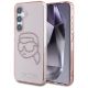 Karl Lagerfeld Rhinestones K. Head Logo Samsung Galaxy S25 Case Pink