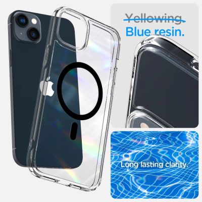 7. Spigen Ultra Hybrid Mag Case with MagSafe for iPhone 14 Plus - Clear Black
