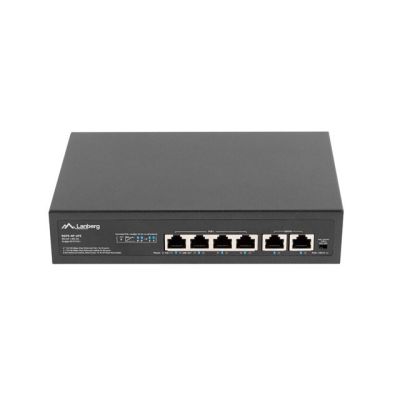 7. LANBERG SWITCH POE+ RACK 10"/19" (4X 100MB/S POE+, 2X 100MB/S) RSFE-4P-2FE-60