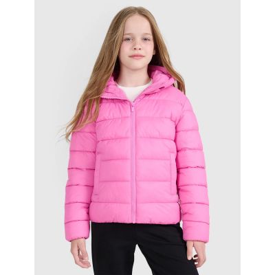 Girls' down jacket with synthetic filling 4F 4FJRAW25TDJAF0816-54S