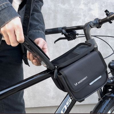 10. Wozinsky bicycle frame bag, waterproof phone case, 1.5l, black (WBB26BK)