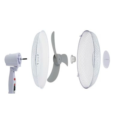 3. Esperanza Typhoon EHF002WE pedestal fan (white, gray)