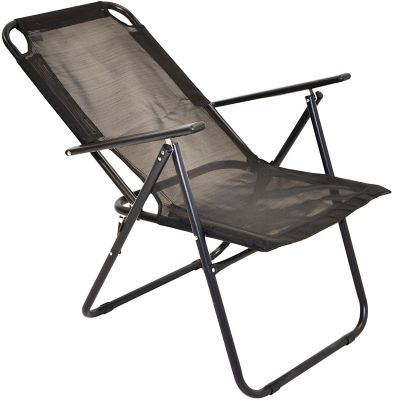 14. CAMPING CHAIR WITH ARMRESTS 61x66x65-108CM FOLDING BLACK ENERO CAMP