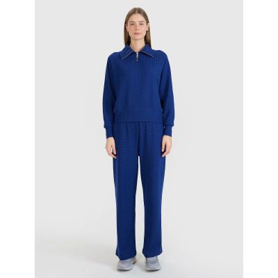 6. Women's oversized wide-leg trousers 4F 4FRSS25TTROF1397-31S