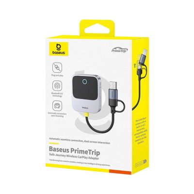 10. Baseus SafeJourney Series Wireless CarPlay Adapter - Gray