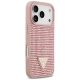 4. Guess Rhinestone Triangle Logo iPhone 17 Pro Case - Pink