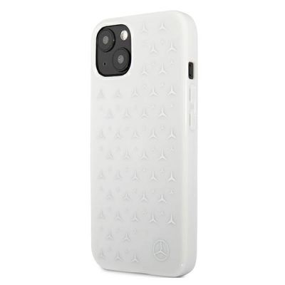 2. Mercedes Silver Stars Pattern Case for iPhone 13 mini - White